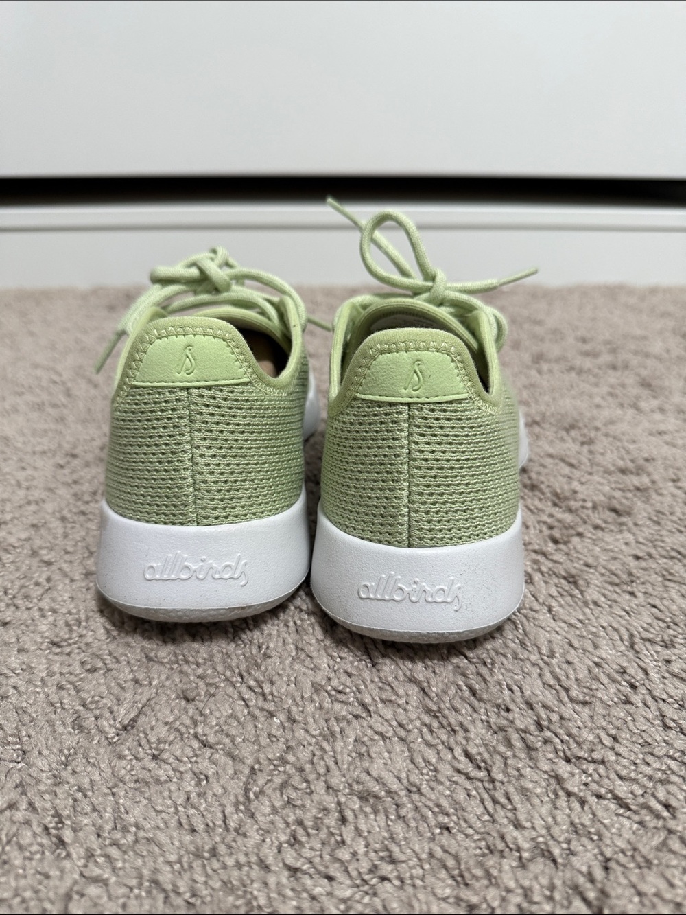 Allbirds Light Green Women's Knit Lace-Up Sneakers Size US 7 - Picture 6 of 8